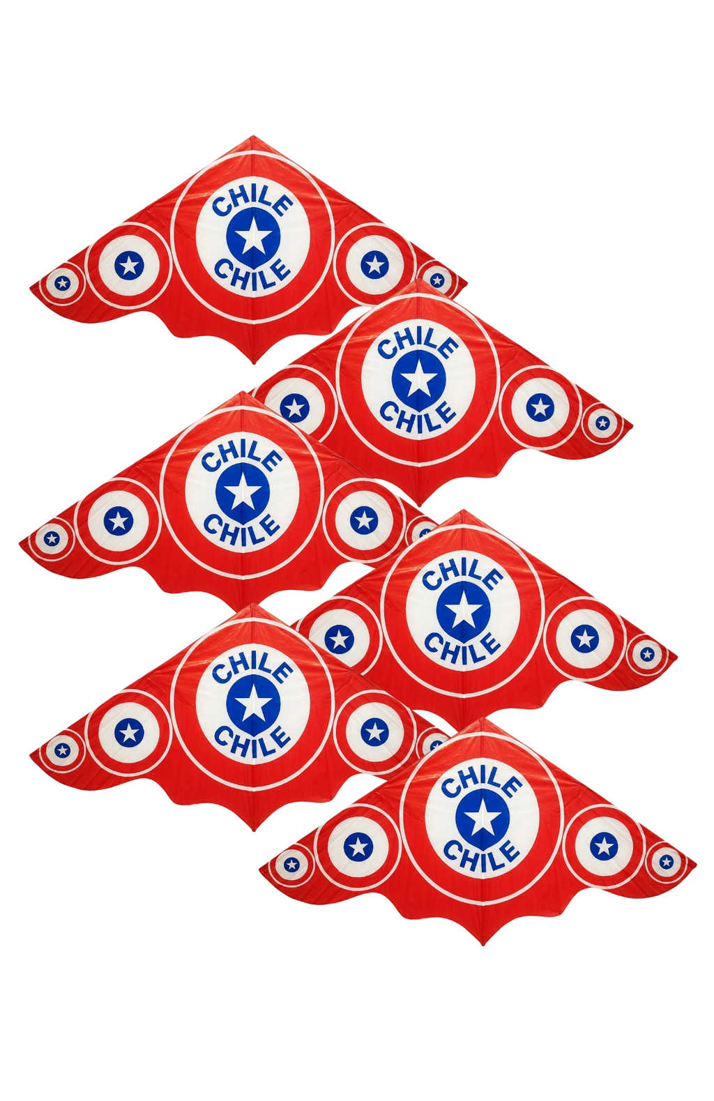 Pack 6 Cometas Bandera Chile Volantín Fiestas Patrias Chile