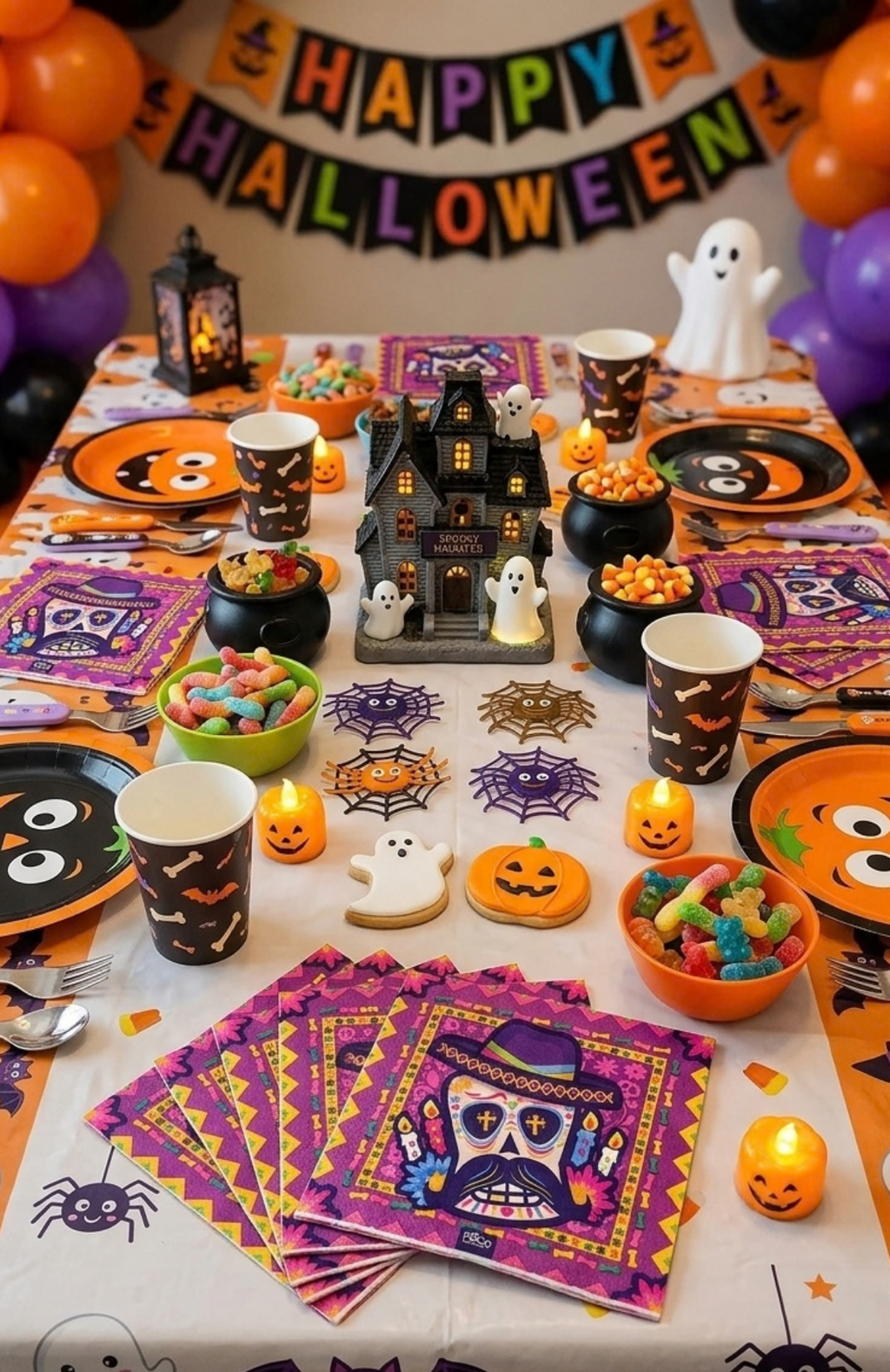 Pack 12 Servilletas Para Fiestas Evento Cumpleaños Catrina Calacas