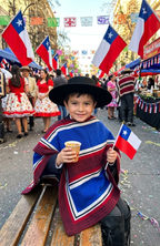 Manta Poncho Huaso Baile Cueca Fecha Patrias 67x100cm