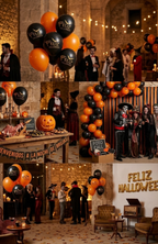 Set 7 Globos De Látex Halloween Feliz Halloween Cotillón