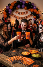 Pack 6 Vasos De Plástico Halloween Fiesta Decorativo