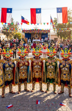 Pack 5 Máscaras La Tirana Diablada Traje Típico Baile Fiestas