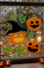 Pack 2 Pegatinas De Ventana Halloween 20.5x20cm Gel Duradero