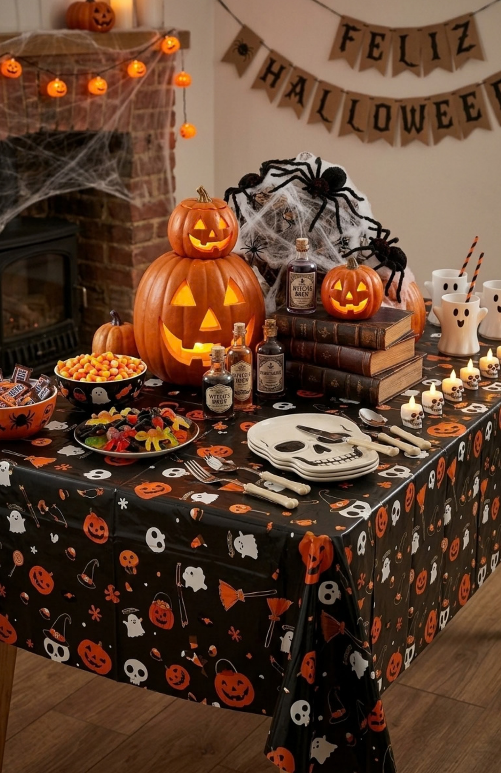 Pack 2 Manteles De Halloween Mantel Rectangular Halloween