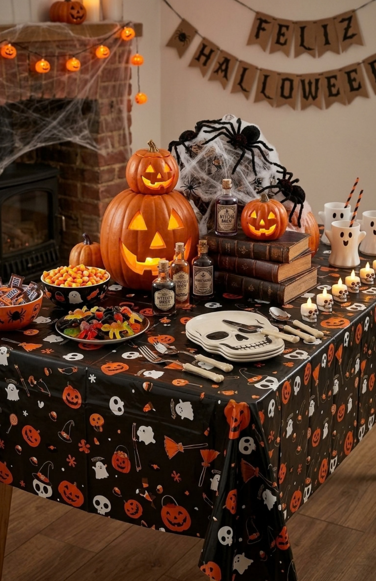 Pack 2 Manteles De Halloween Mantel Rectangular Halloween