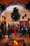 Globo Metalizado Araña Halloween Gigante 54x80cm Decoración