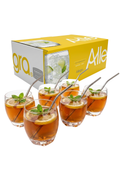 Set De 6 Vasos De Vidrio Bajos Allegra Nápoles 290ml