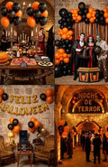Set 7 Globos De Látex Halloween Feliz Halloween Cotillón