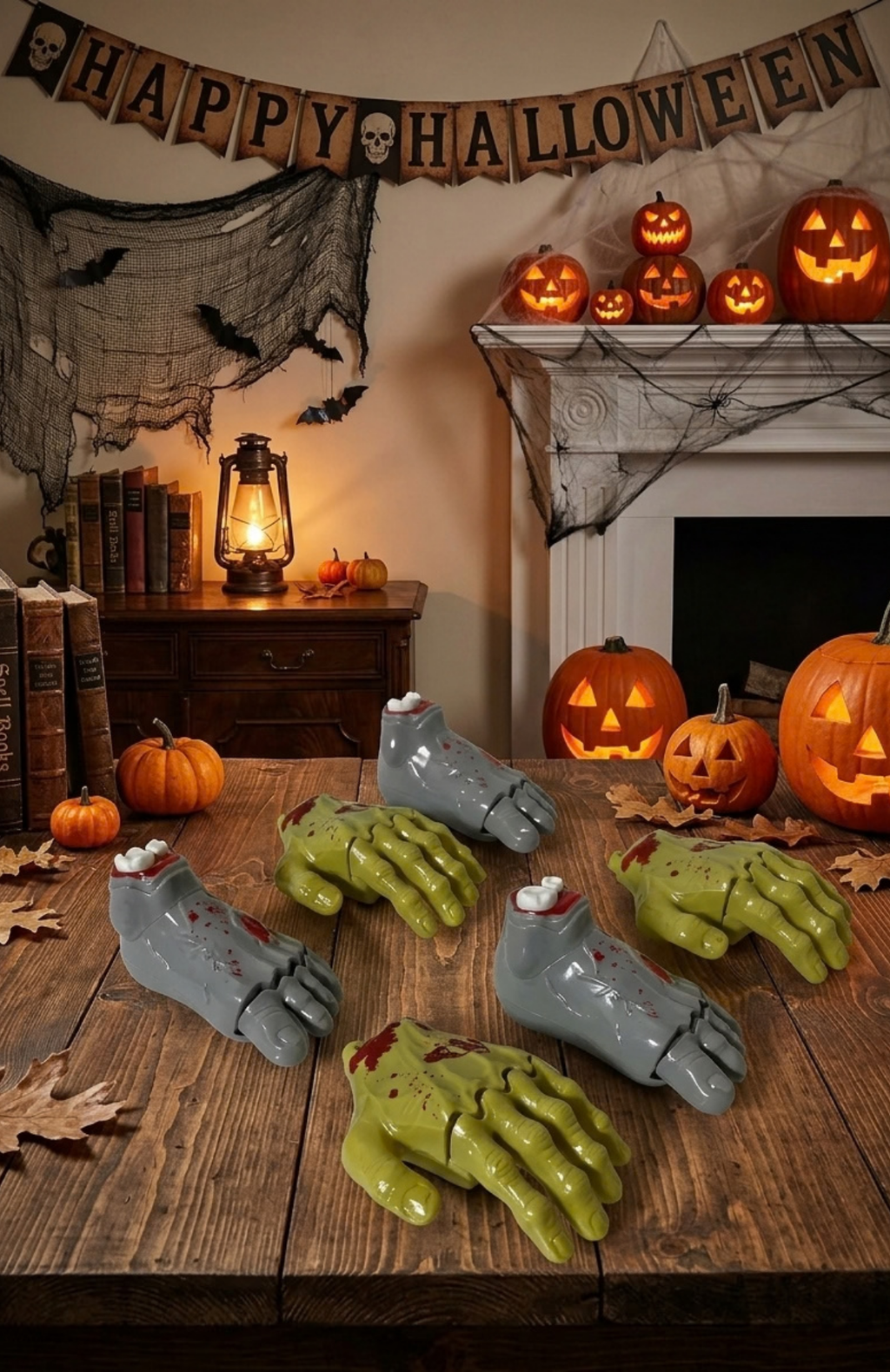 Pack 6 Juguetes A cuerda De Manos & Pies Rotos Halloween