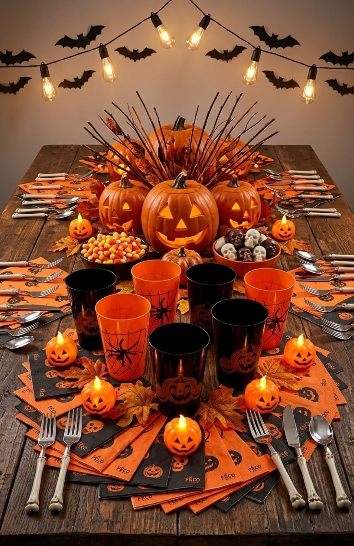 Pack 6 Vasos De Plástico Halloween Fiesta Decorativo