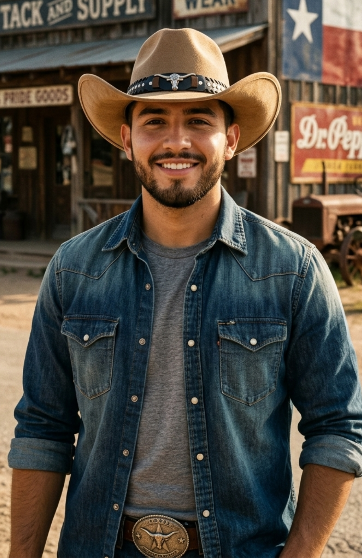 Sombrero Vaquero Estilo Western Texano Adultos Unisex Cowboy