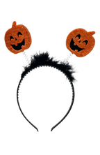 Cintillo Diadema Calabazas Resortes Halloween Disfraz Fiesta