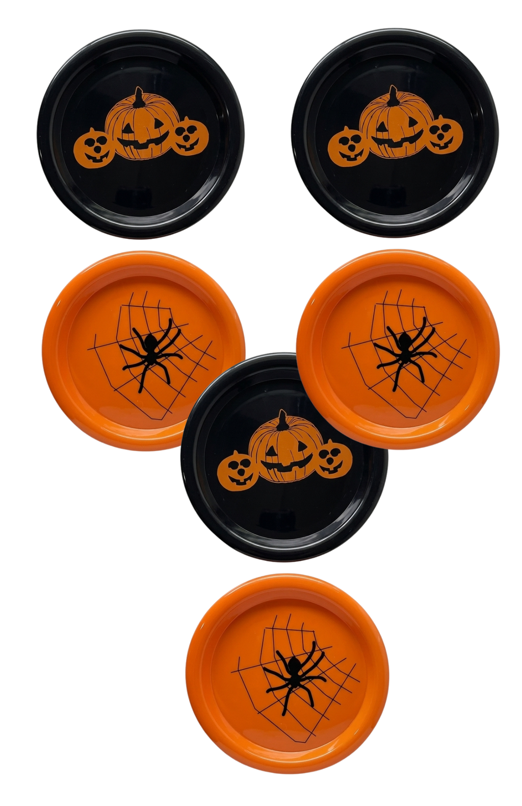 Pack 6 Platos De Plástico Halloween Fiesta Decorativo