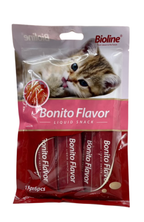 Pack 6 Snack Líquido Gatos Bioline Sabor Bonito (atún) 15 G