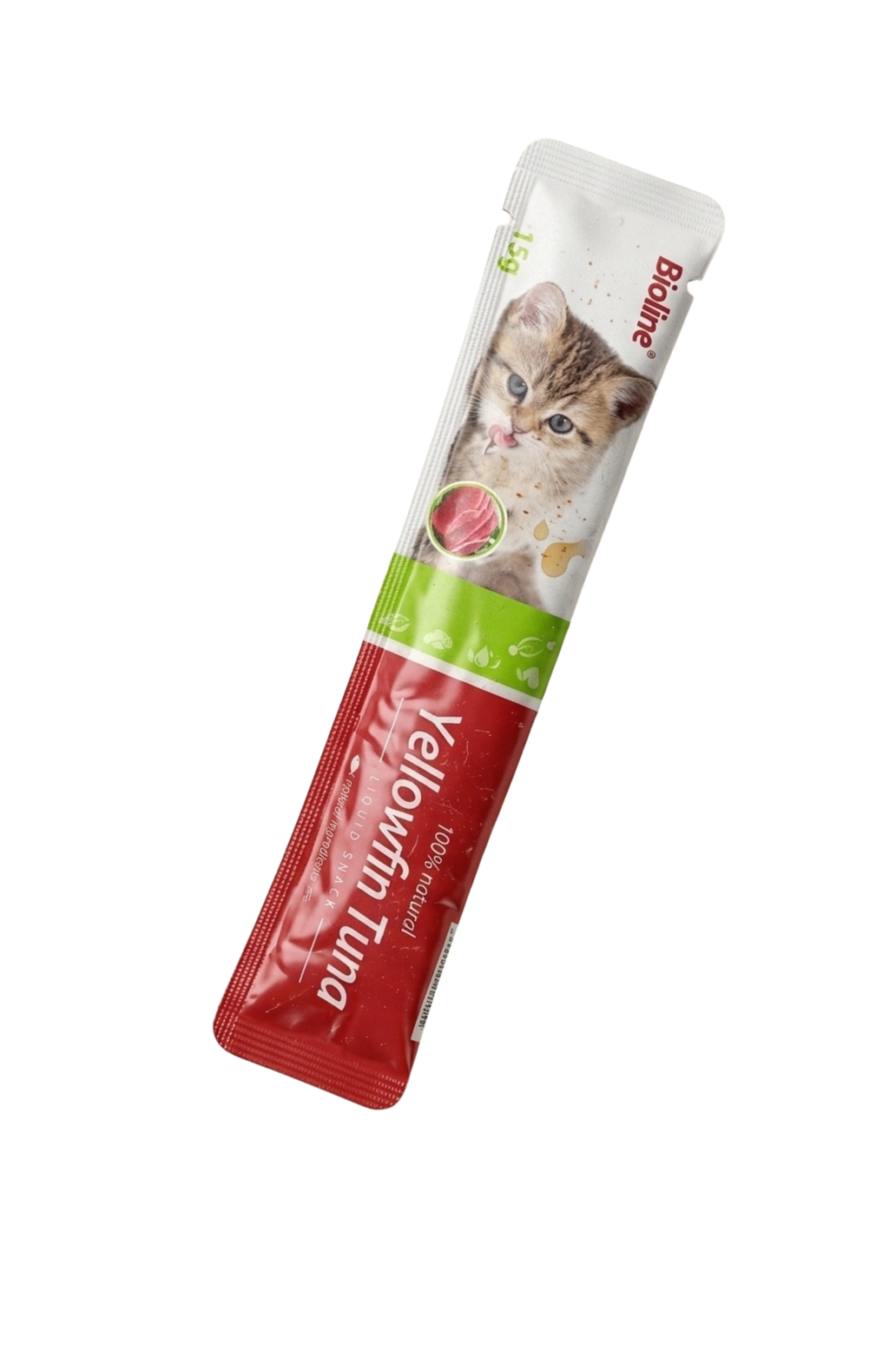 Pack 6 Snack Líquido Gatos Bioline Sabor Bonito (atún) 15 G