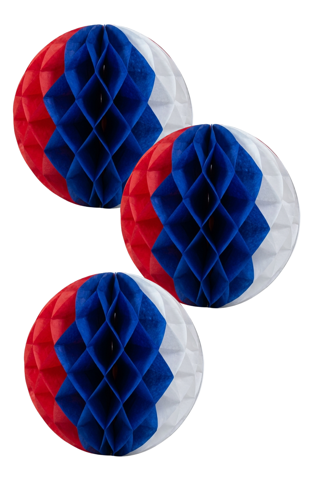 Pack 3 Esferas Tricolor 30cm Decoración Para Fiestas Patrias