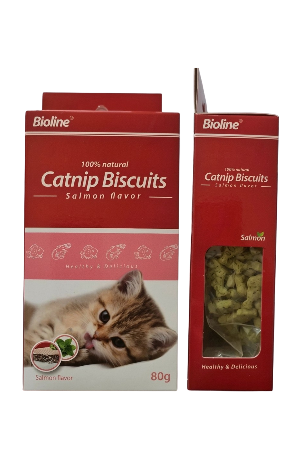 Snack Bioline Para Gato Con Catnip Y Salmón / Bacalao 80 G
