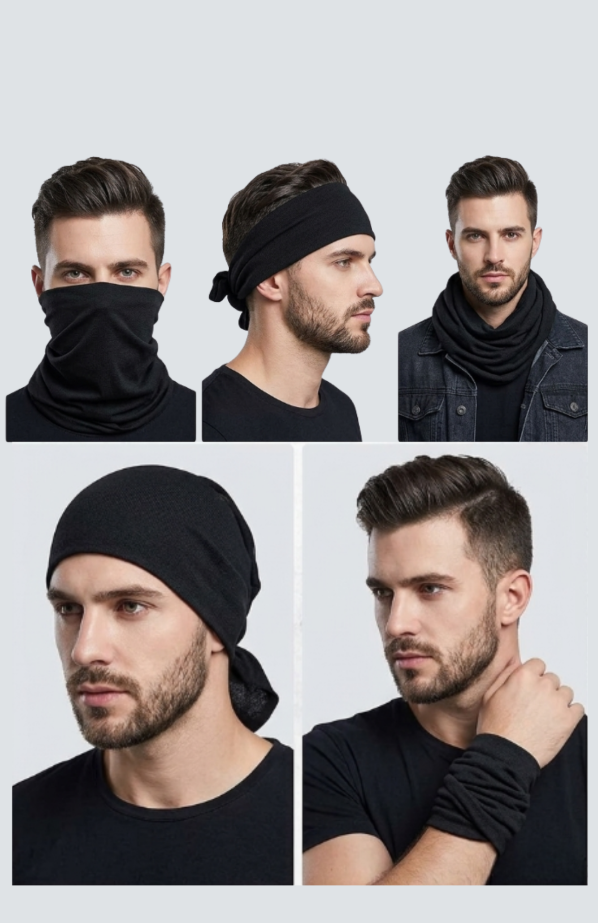 Pack 10 Bandanas Colores Lisos Elegible Tubulares Uv Deportivas