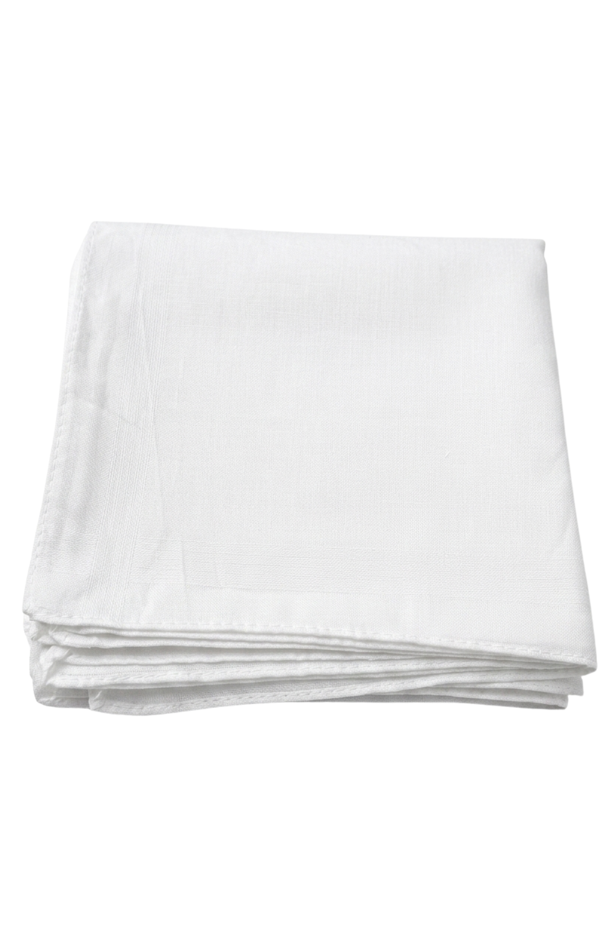 Set De 12 Pañuelos De Bolsillo Blancos Lisos 35x35 Cm