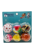 Set 6 Juguetes Para Gato Pelotas Con Cascabel Y Ratón