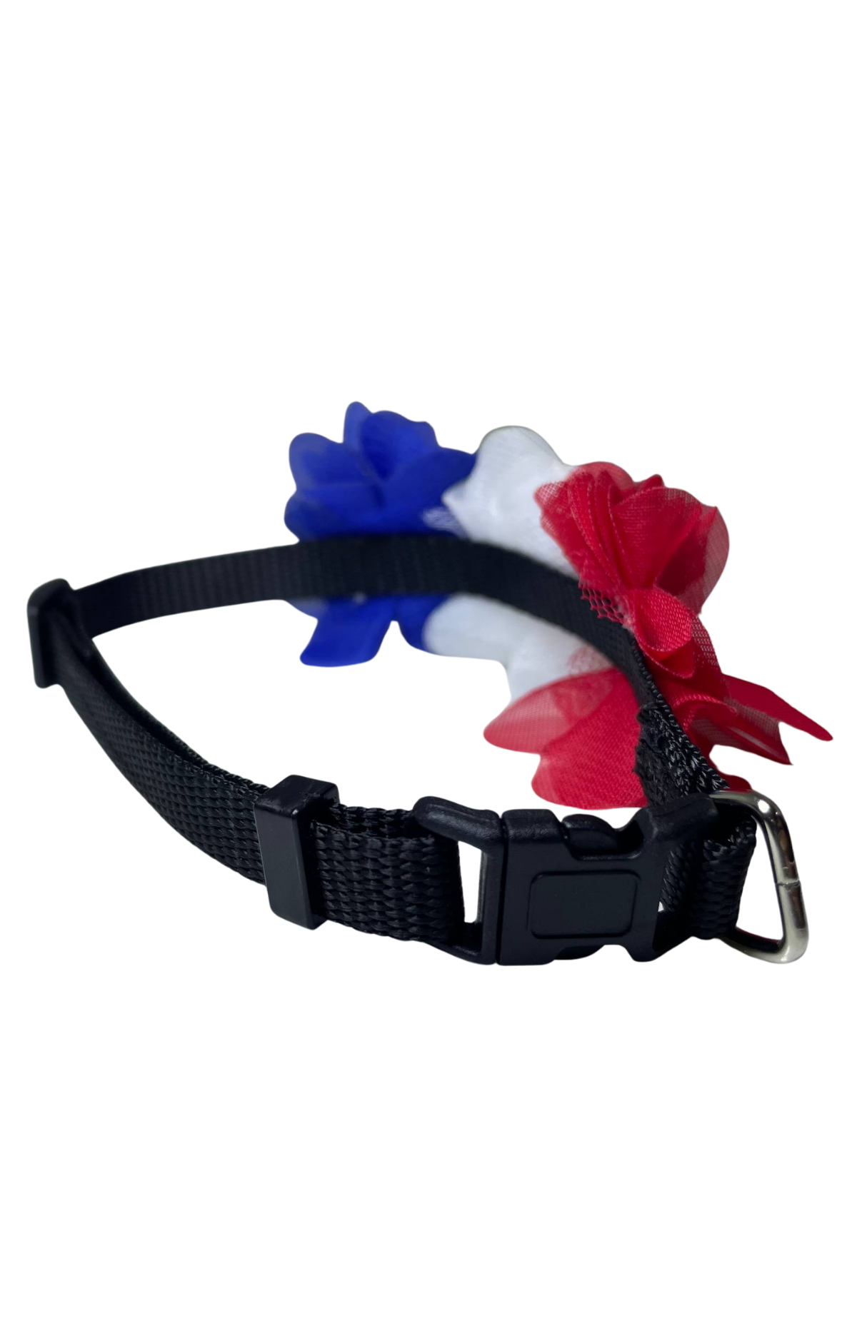 Collar Para Gato Con Flores Tricolor Ajustable (25 - 30 Cm)