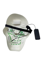 Máscara La Purga Led Calavera Disfraz Halloween Fiesta + Baterías De Obsequio
