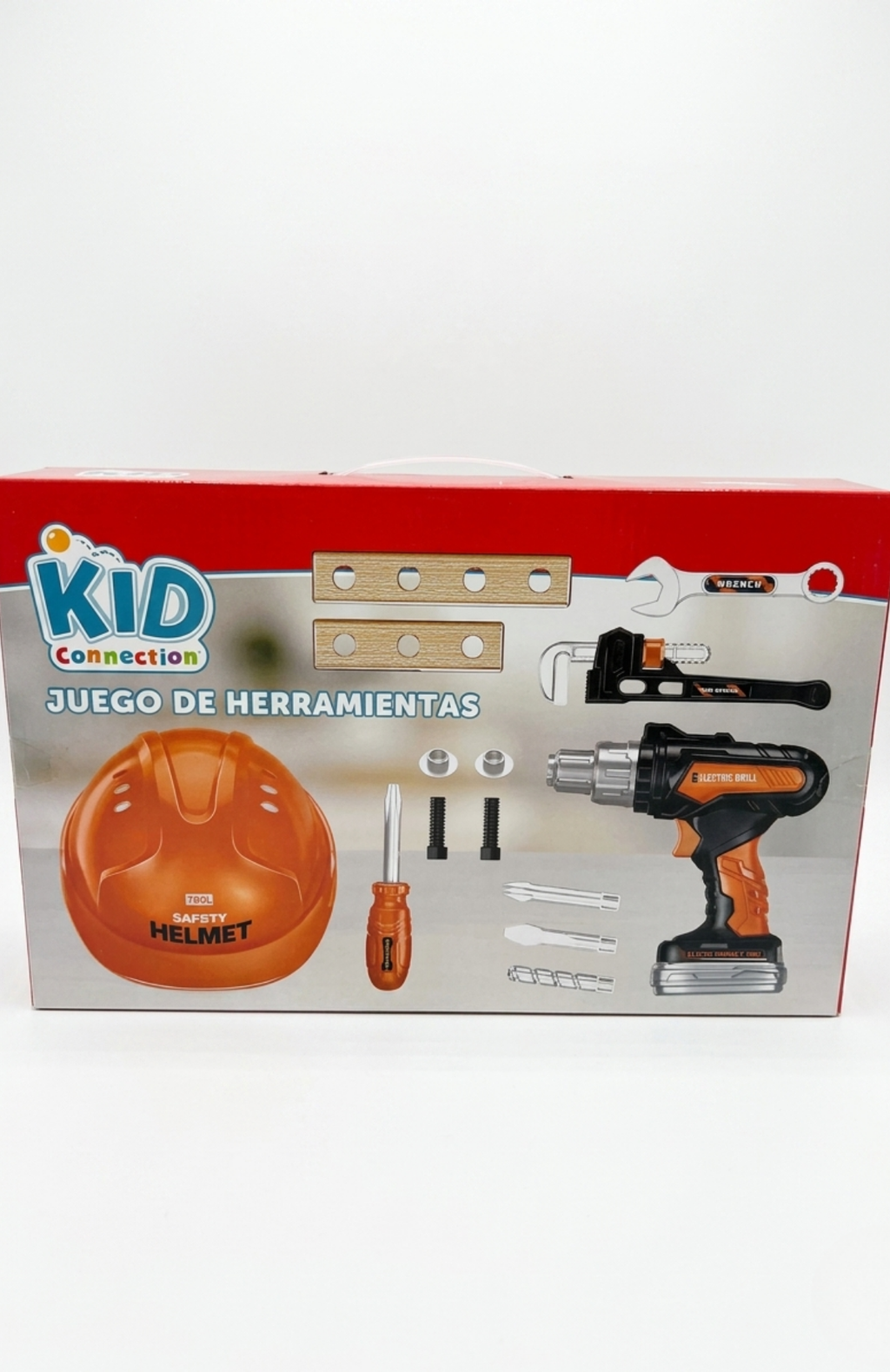Set De Herramientas Juguete Con Taladro Y Casco 13 Piezas