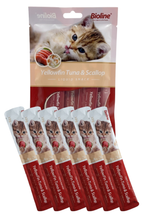 Pack 6 Snack Líquido Gatos Bioline Sabor Bonito (atún) 15 G