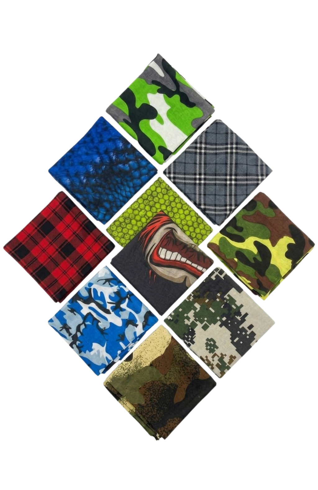 Pack 10 Bandanas Tubulares Cuello Pasamontañas Deportivo