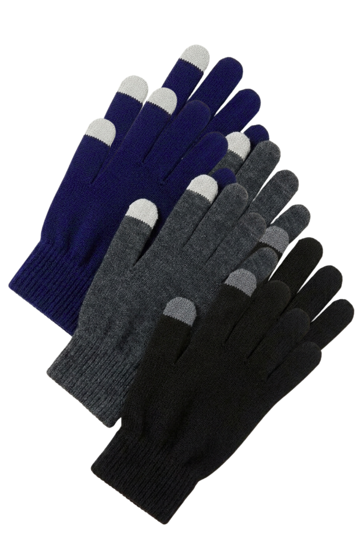 Guantes Lana Térmico Dedos Táctiles Colores Surtidos Unisex