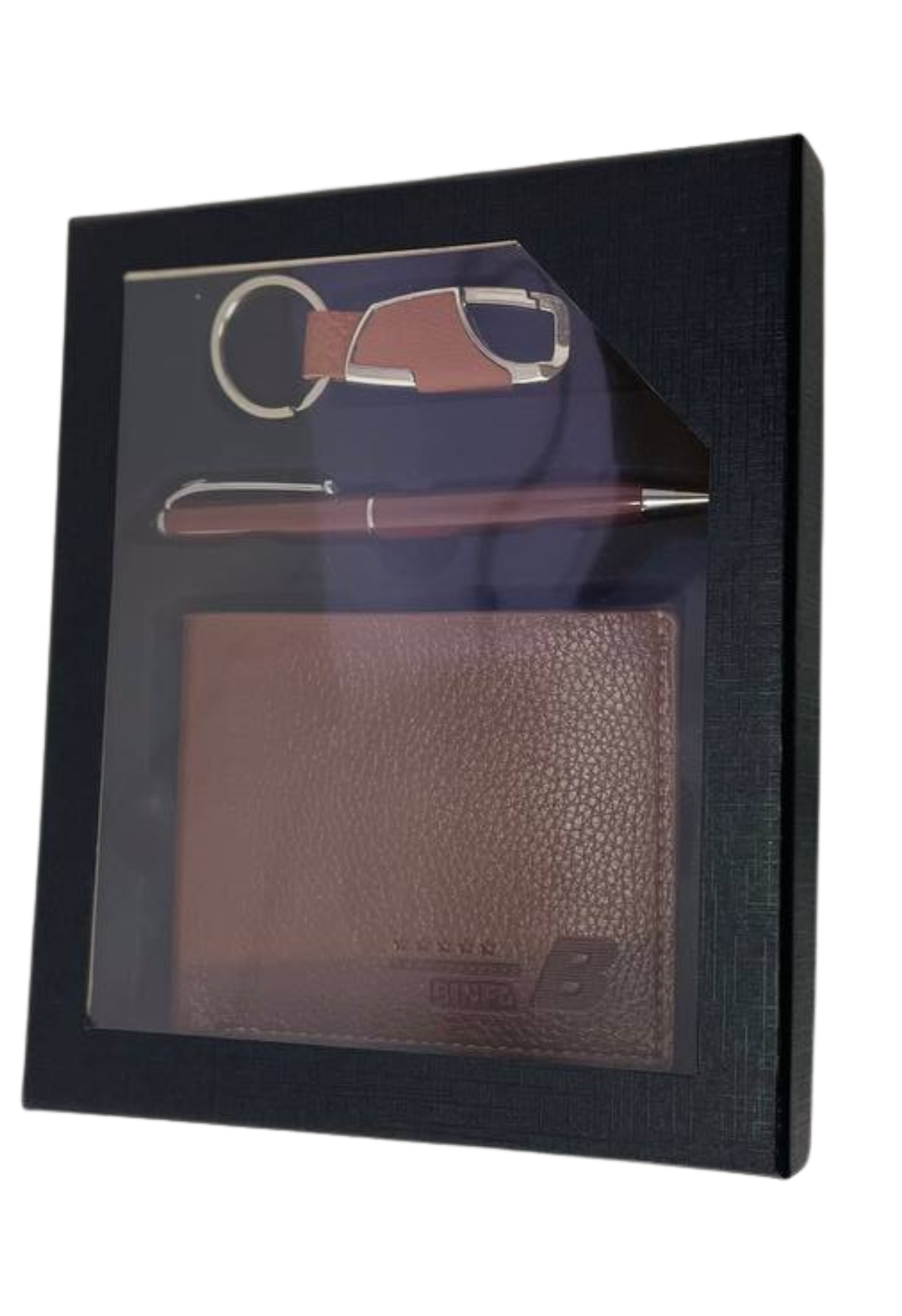 Set De Regalo Hombre Billetera Lapicero Y Llavero Elegante