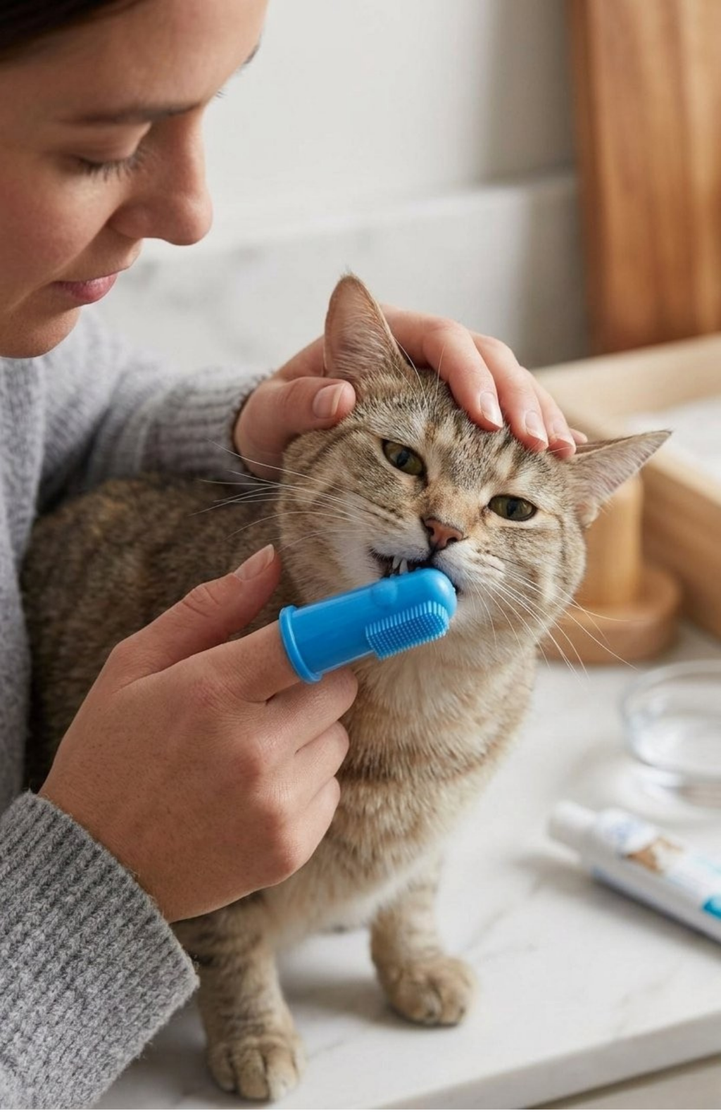 Cepillo De Dientes De Silicona De Dedal Para Perros Y Gatos (Pack x2)