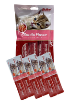 Pack 6 Snack Líquido Gatos Bioline Sabor Bonito (atún) 15 G