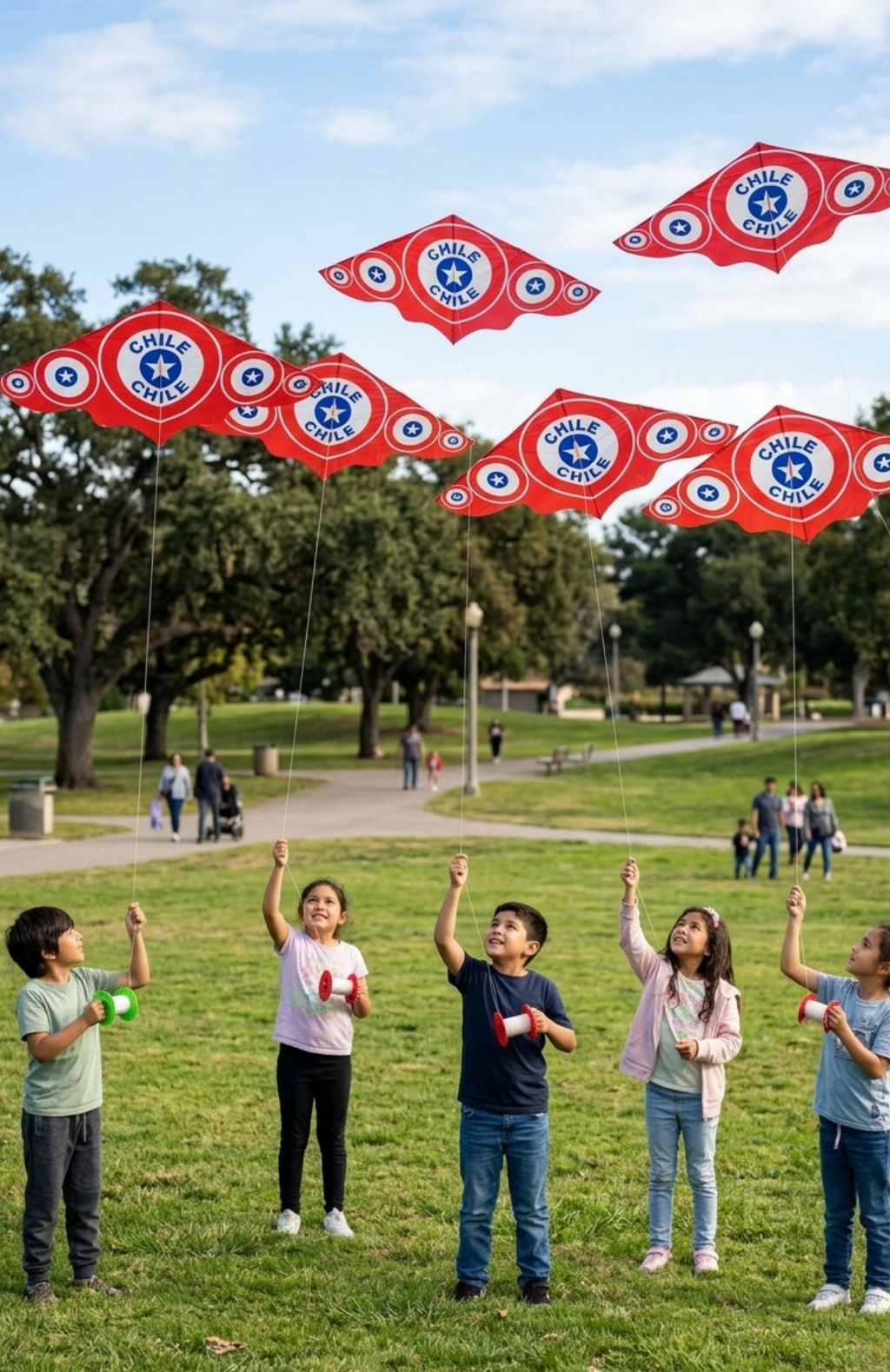 Pack 6 Cometas Bandera Chile Volantín Fiestas Patrias Chile