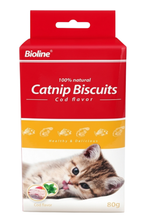 Pack 6 Snack Bioline Para Gato Con Catnip Y Salmón / Bacalao 80 G
