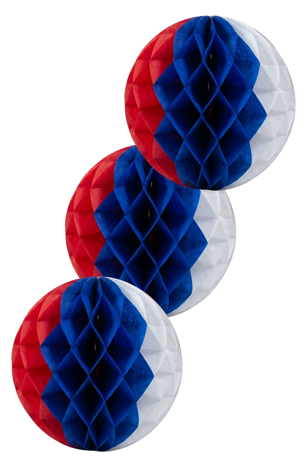 Pack 3 Esferas Tricolor 30cm Decoración Para Fiestas Patrias