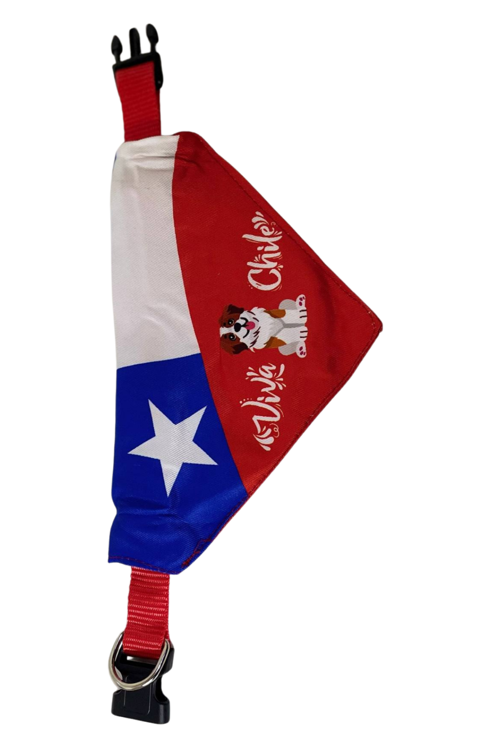 Collar Bandana Pañuelo Para Perros Viva Chile Ajustable