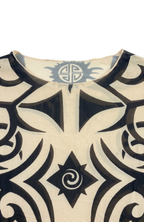 Polera Color Piel Con Tatuajes Para Baile Típico Pascuense