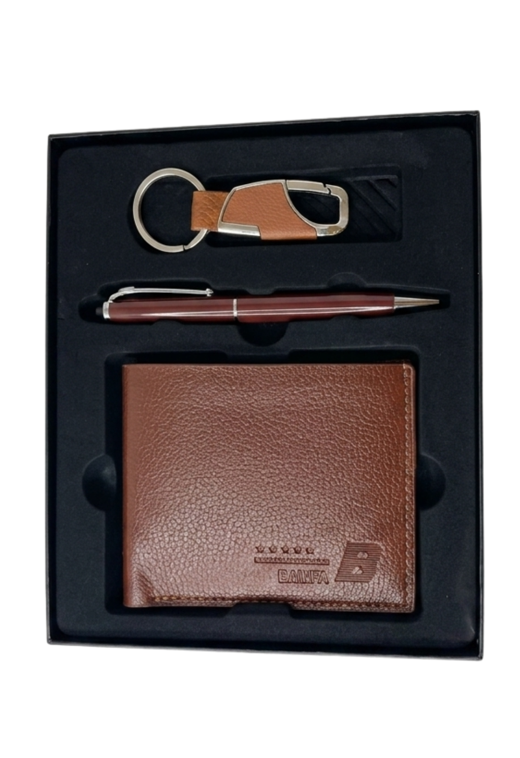 Set De Regalo Hombre Billetera Lapicero Y Llavero Elegante