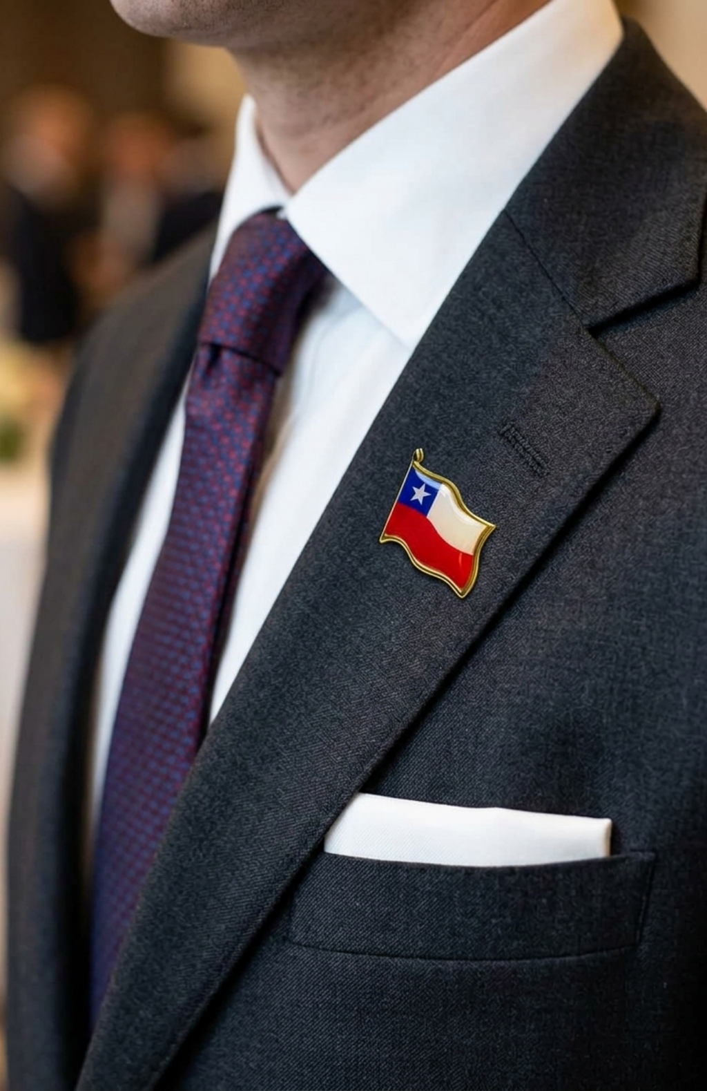 Pack 12 Piochas Pin Bandera Chile Metalica Boton Broche