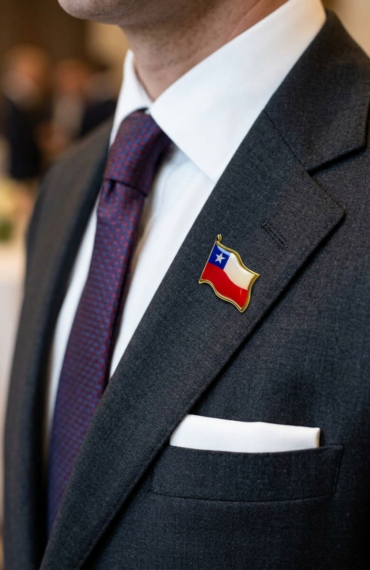 Pack 12 Piochas Pin Bandera Chile Metalica Boton Broche