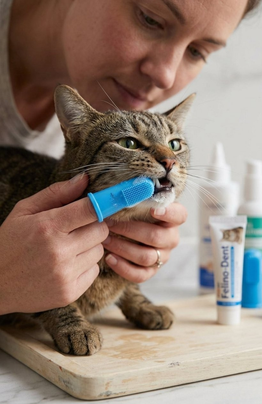 Cepillo De Dientes De Silicona De Dedal Para Perros Y Gatos (Pack x2)