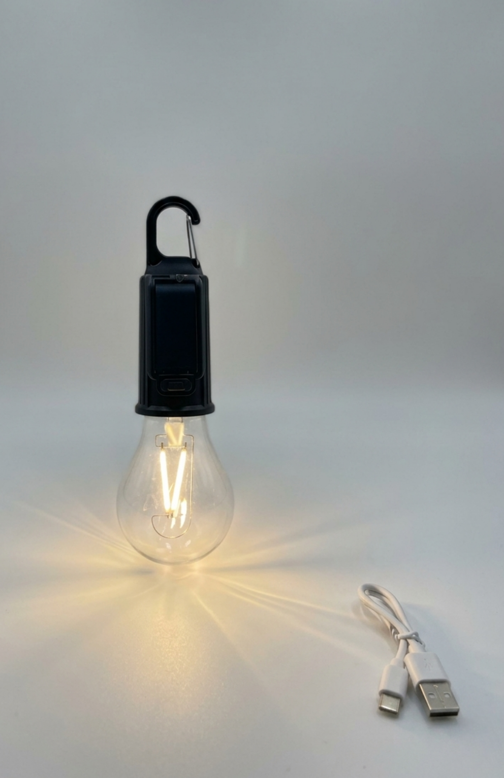 Lámpara Foco Led Colgante Camping Recargable Usb - Solar