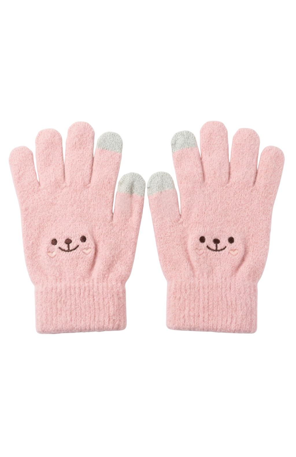 Guantes Táctiles Lana Térmicos Osito Para Niñas 6 A 10 Años