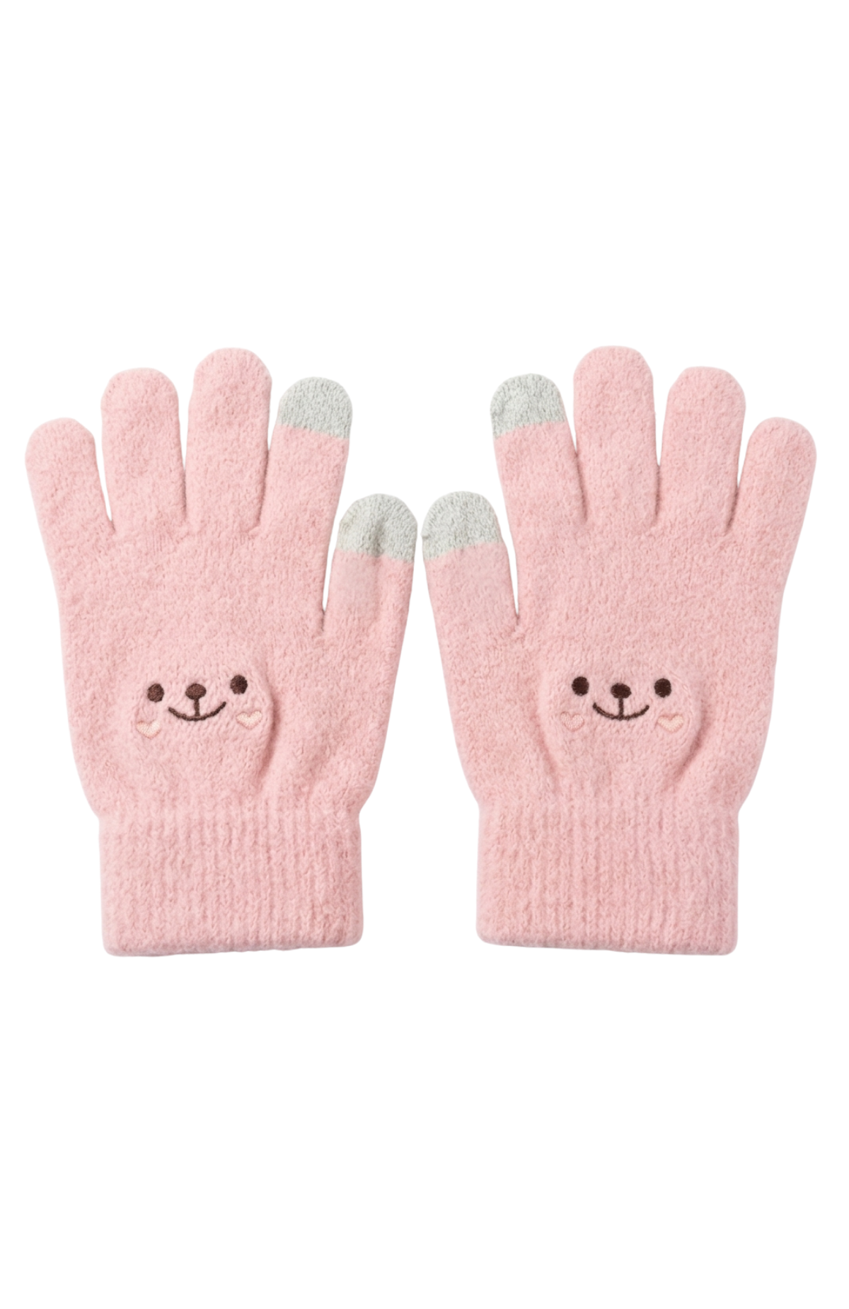 Guantes Táctiles Lana Térmicos Osito Para Niñas 6 A 10 Años