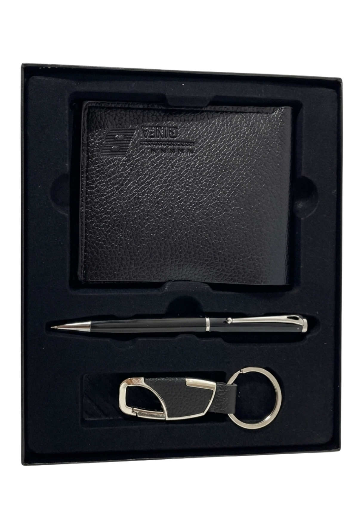 Set De Regalo Hombre Billetera Lapicero Y Llavero Elegante