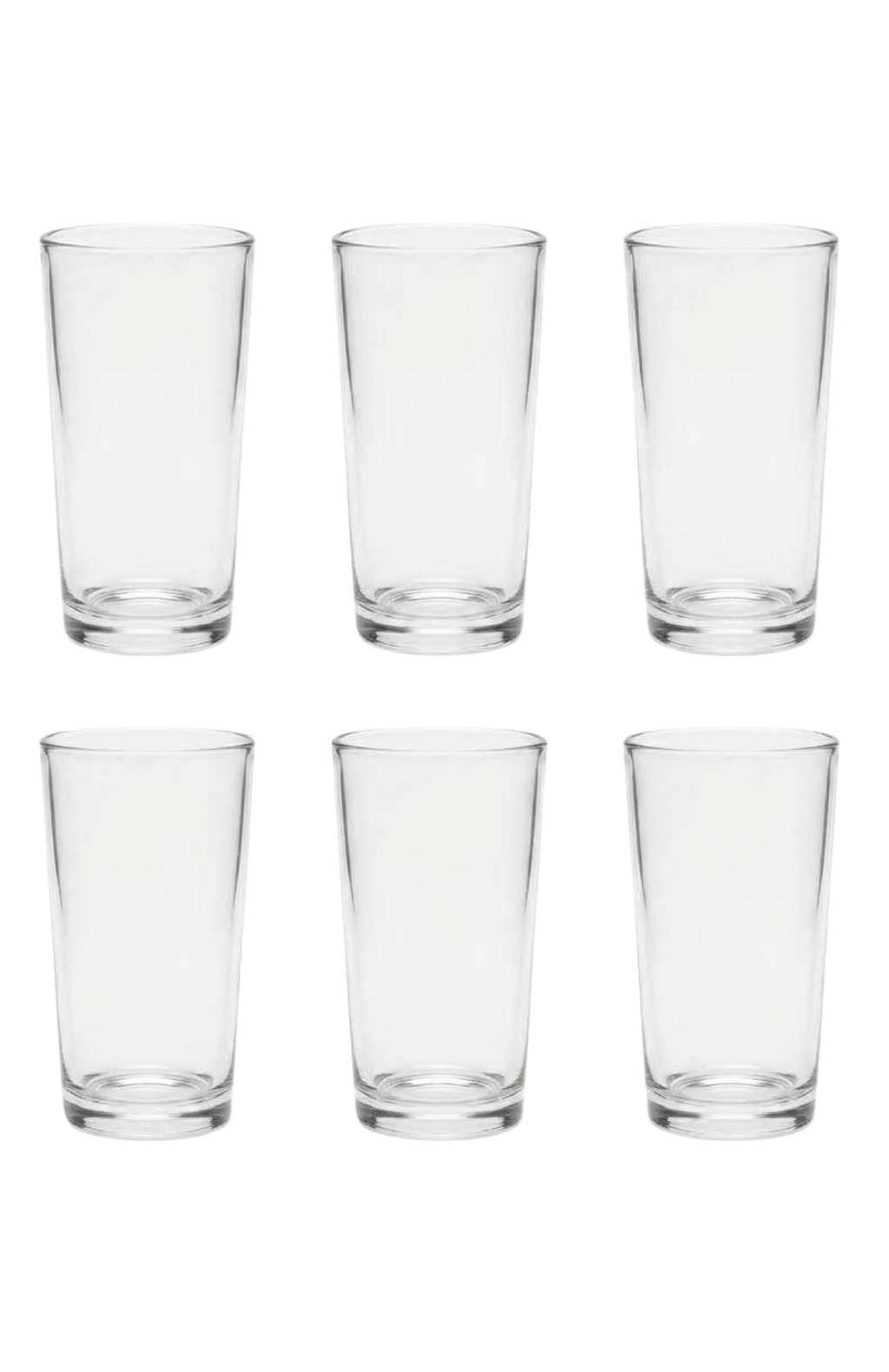 Set De 6 Vasos De Vidrio 250ml Casa Bonita Cristalería Hogar