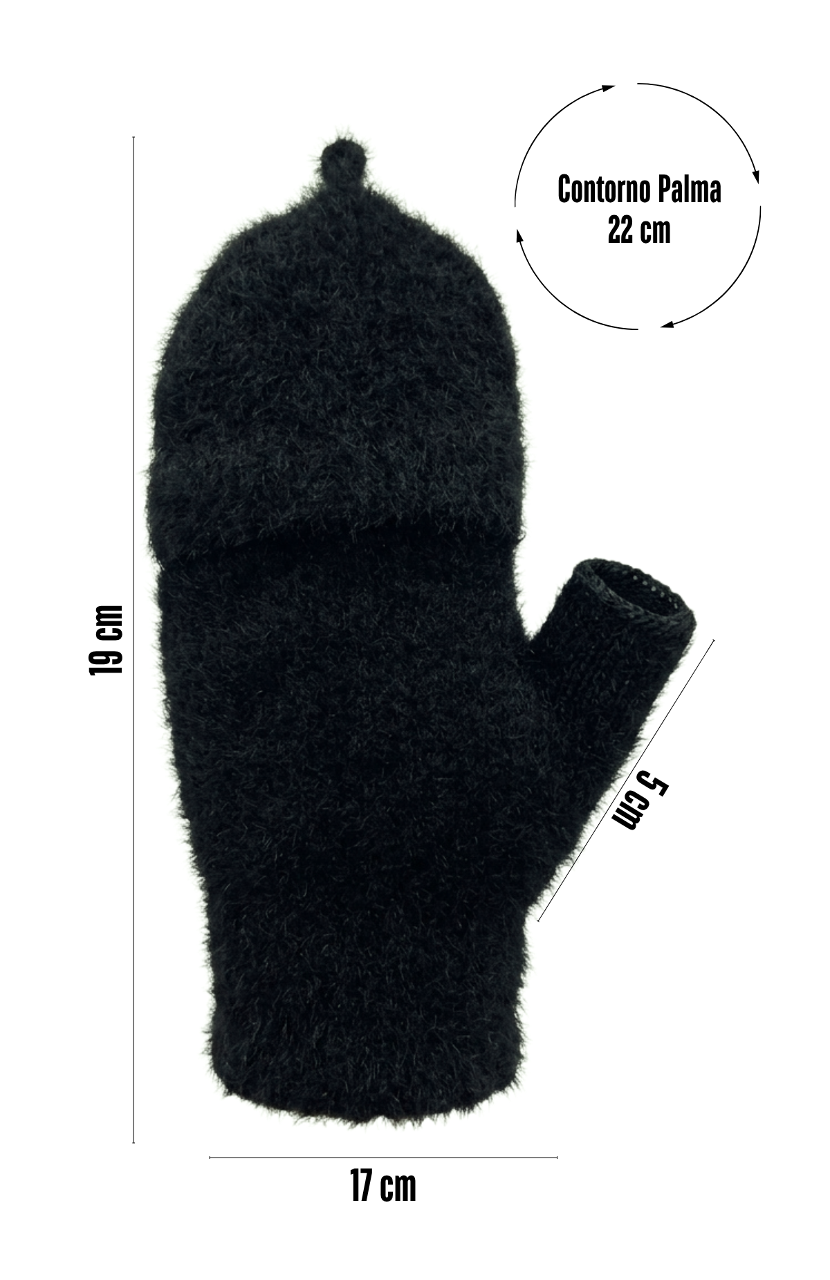 Guantes Térmicos De Invierno Sin Dedos Convertibles