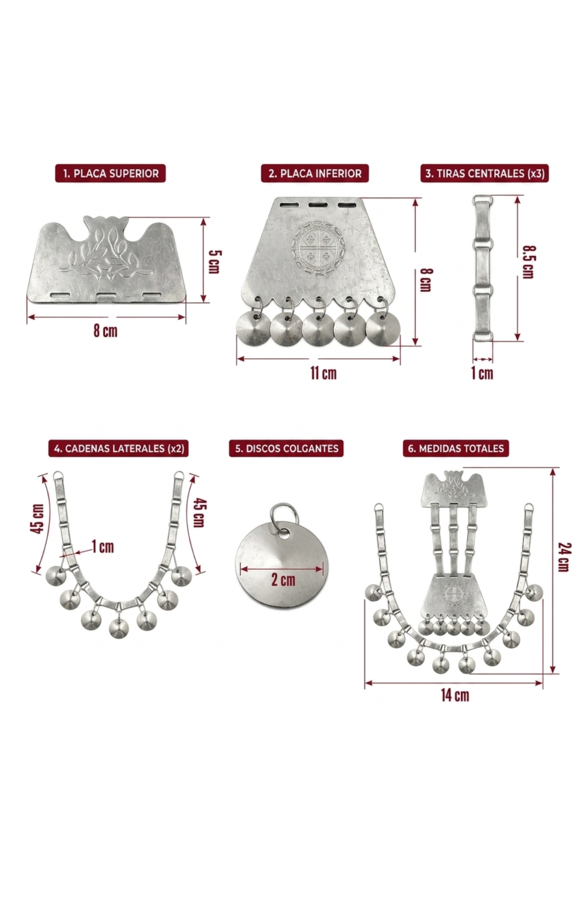 Collar Trapelacucha Mapuche Traje Tipico