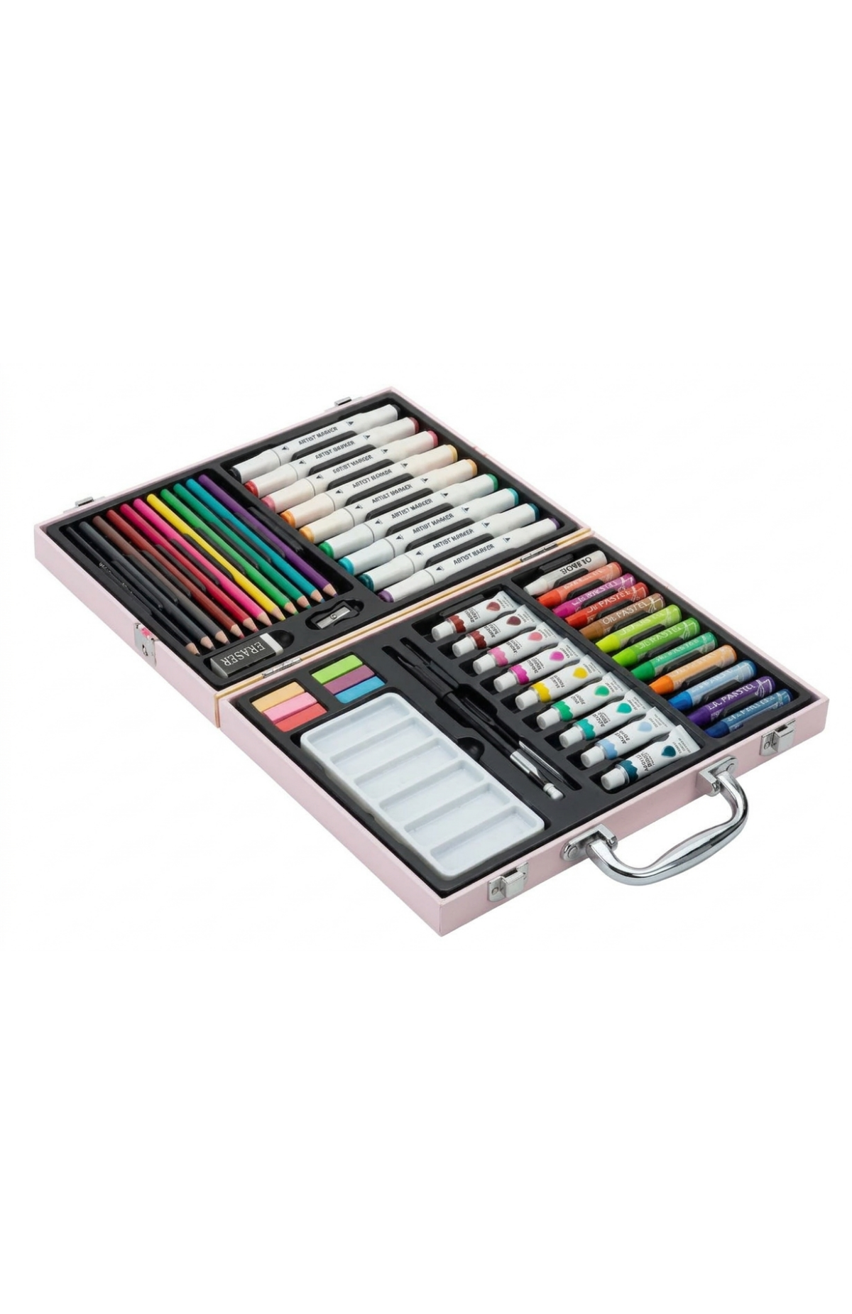 Estuche Maletín Set De Arte 53 Piezas, Para Dibujar Y Pintar